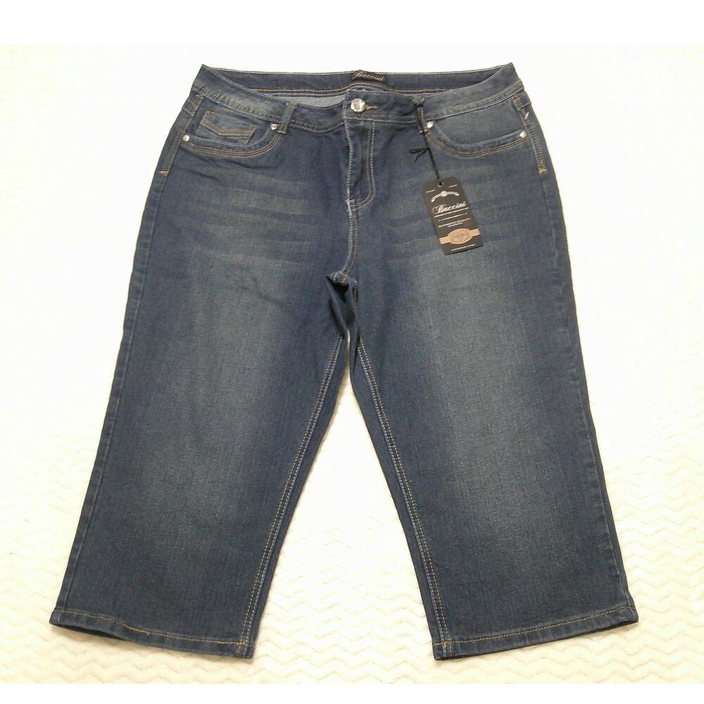 Baccini Blue Jean Capris Women's 16 Straight Leg New With Tags